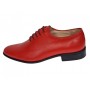 Pantofi barbati rosii eleganți din piele naturală cu șiret și talpi confortabile deosebite GKR51R